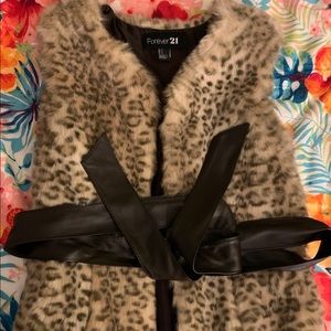 Forever 21 faux fur vest